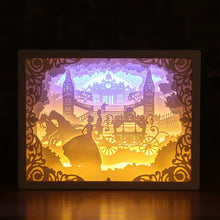 Load image into Gallery viewer, 3D Paper Carving Night Lights LED Table Lamp Bedroom Bedside Night Lights Christmas Halloween Carved Decor Lamp Birthday Gifts
