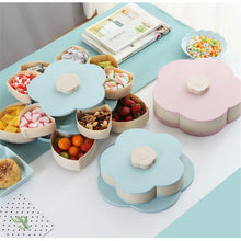 Load image into Gallery viewer, Petal-Shape Rotating Snack Box Candy Tray Food