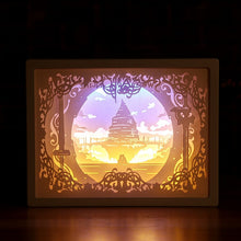 Load image into Gallery viewer, 3D Paper Carving Night Lights LED Table Lamp Bedroom Bedside Night Lights Christmas Halloween Carved Decor Lamp Birthday Gifts